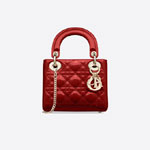 Mini Lady Dior Bag Cherry Red Patent Cannage Calf M0505OWCB M323