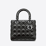 Medium Lady Dior Bag Black Cannage Lambskin M0565BNGE M900