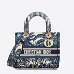 Dior Palms Embroidery Medium Lady D Lite Bag Blue M0565OREU M928