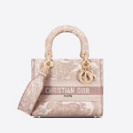 Dior Medium Lady D Lite Bag Rose Des Vents M0565OTDT M912