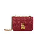 dioraddict flap bag in red cannage lambskin M5818CNMJ M41R