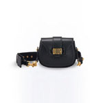Dior D-fence mini saddle bag in black calfskin M6500CVQV M900