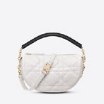 Small Dior Vibe Hobo Bag White Cannage Lambskin M7200ONOA M879