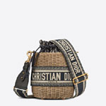 Dior Wicker Bucket Bag Oblique Jacquard Natural Wicker M7600CMVO M918
