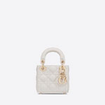 Micro Lady Dior Bag Latte Cannage Lambskin S0856ONGE M030