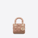 Micro Lady Dior Bag Rose Des Vents Cannage Lamb S0856ONGE M49P
