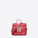 Lady Dior Micro Vanity Case Strawberry Cannage Lambskin S0918ONMJ M68P