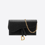 Dior Saddle Wallet Black Goatskin S5614CCEH M900
