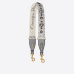 Shoulder Strap Gray Dior Oblique Embroidery S8520CTZQ M932