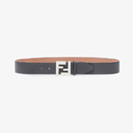 Fendi Grey Leather Belt 7C0403 SFR F0JGZ