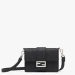 Fendi Flat Baguette Micro Black leather bag 7M0311ADYWF0GXN
