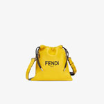 Fendi Pack Small Pouch Yellow Nappa Leather Bag 7VA510 ADM9 F0V3C