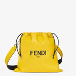 Fendi Pack Medium Pouch Yellow Nappa Leather Bag 7VA511 ADM9 F0V3C