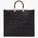 Fendi Sunshine Large Black leather shopper 8BH372ABVLF0KUR