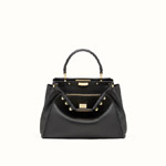 Fendi peekaboo regular gold edition black leather handbag 8BN290SR5F0KUR