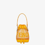 Fendi Mon Tresor Orange Leather And Mesh Mini Bag 8BS010 AAYS F1DUO