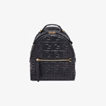 Fendi Mini Backpack Black leather FF backpack 8BZ038 A72V F15ZW
