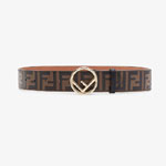 Fendi Brown Wide Belt With Buckle 8C0585 A5TL F13VK