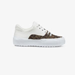 Fendi Force Brown Fabric And Leather Low Tops 8E8109 AF5C F1DV2