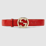 Guccissima belt with interlocking G 114876 AA61G 6523
