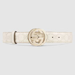 Guccissima belt with interlocking G 114876 AA61G 9022