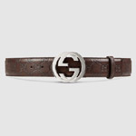 Guccissima belt with interlocking G 114984 AA61N 2019