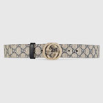Gucci GG Supreme belt with G buckle 370543 KGDHG 4075