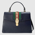 Gucci Sylvie leather top handle bag 431665 CVL1G 8683