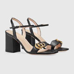 Gucci Leather mid heel sandal 453379 A3N00 1000