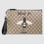 Gucci Bestiary pouch with bee 473904 9CD1N 8666
