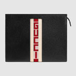 Gucci stripe leather pouch 475316 CWGSN 1094