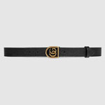 Gucci Leather belt with framed Double G 495128 DJ20T 1000