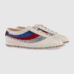 Gucci Falacer sneaker with glitter Sylvie Web 498921 BXOW0 9061