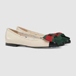 Gucci Leather ballet flat with Web bow 512464 0HEC0 1073