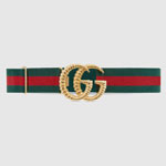 Gucci Web elastic belt torchon Double G buckle 524101 HGWKG 8460