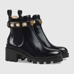 Gucci Leather ankle boot with belt 550036 DKS00 1000