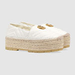 Gucci Chevron leather espadrille with Double G 551884 BKO00 9014