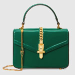 Gucci Sylvie 1969 patent leather mini top handle bag 589479 1J70G 3120