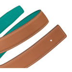 Hermes 32mm reversible leather strap in Swift Epsom calfskin H052147CAFO