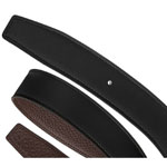 Hermes 32mm mens reversible leather strap in Chamonix Togo calfskin H068528CAAF