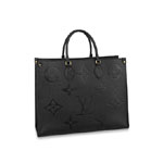 Louis Vuitton OnTheGo GM Monogram Empreinte Leather in Black M44925