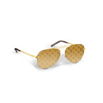 Louis Vuitton Clockwise Sunglasses in Gold Z1020W
