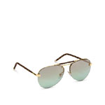 Louis Vuitton Clockwise Canvas Sunglasses in Gold Z1108E