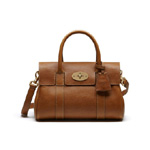 Mulberry Small Bayswater Satchel in Oak Natural Leather With Brass HH8147 342G525