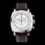 Swiss Panerai Radiomir 1940 Chronograph White Dial Stainless Steel Case Brown Leather Strap PAM6517