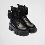 Prada Monolith leather and nylon fabric boots 1T255M 3LJS F0002