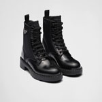 Prada Brushed-leather and Re-Nylon boots 1T782M 3LF7 F0002