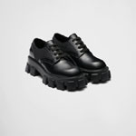 Prada rois leather and nylon lace-up shoes 2EE342 3LFR F0002