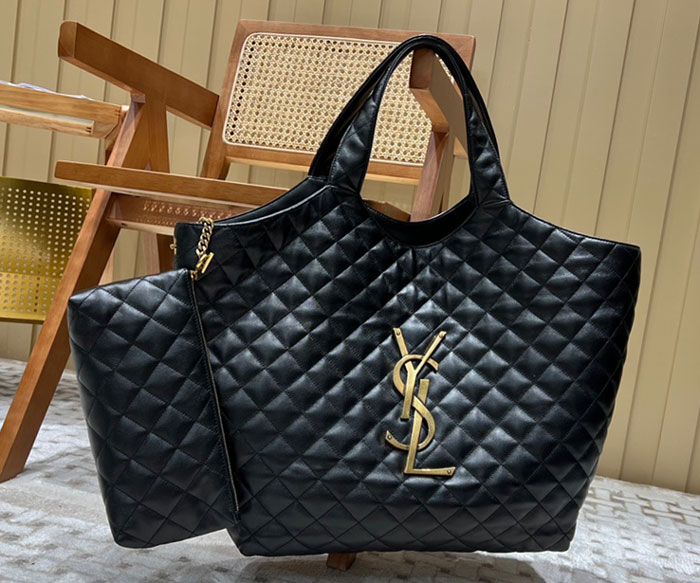 YSL Icare Maxi Shopping Bag In Quilted Lambskin 698651 AAANG 1000 review image #1