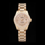 Rolex Datejust 18k Yellow Gold Plated Stainless Steel Diamond Plated RL6610